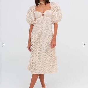 For Love & Lemons Brooke Midi Dress NWT L